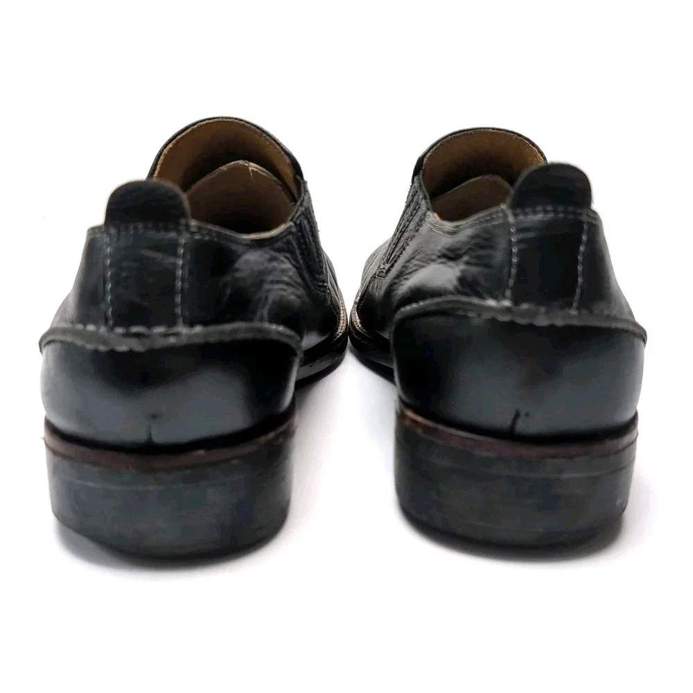 Sandro Moscoloni Leather Slip-On Low Ankle Boots Mens 10 Black‎ Comfort Shoes